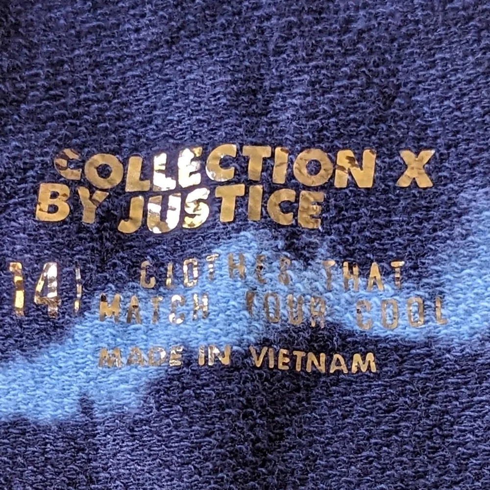 Tie Dye Hoodie Justice Collection X   GIRLS Size 14